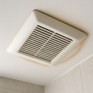 bathroom exhaust fan moisture warning signs featured