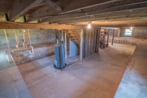 Basement plumbing drain inspection for sewer gas smell in Oshawa