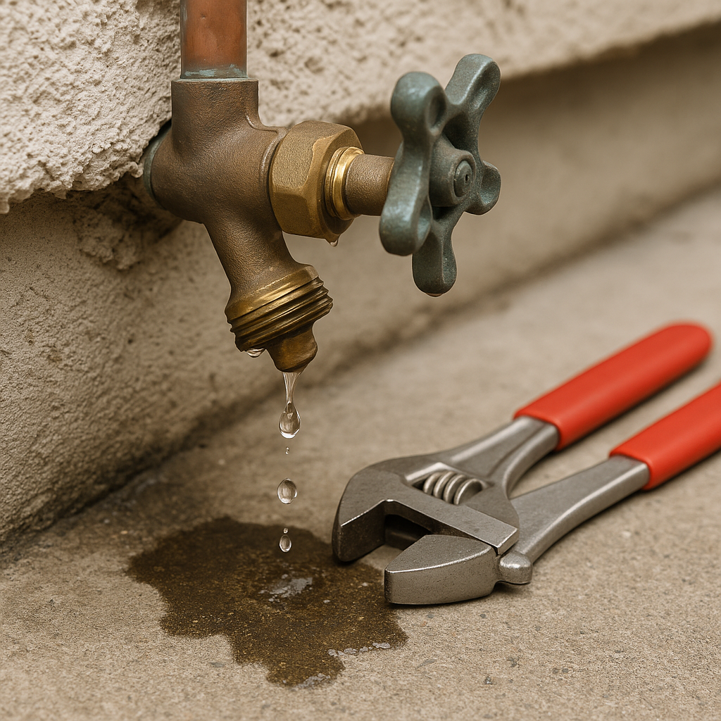 outdoor hose bibb leak repair before fall inline 2